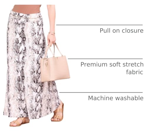 Image of Popana Long Maxi Skirt for Women, Flowy Long Skirts for Women | High Waisted Soft Trendy Rayon, Sundress Convertible Skirt, Long Length Bodycon Maxi Skirt, Petite and Plus Size