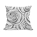 945 Róża poszewka na poduszkę, zbliżenie widok z góry projekt odważnych płatków róży w odcieniach szarości poszewka na poduszkę luksusowa sofa poszewka na poduszkę miękka poszewka na poduszkę na łóżko 45 x 45 cm, dekoracja domu artystyczna