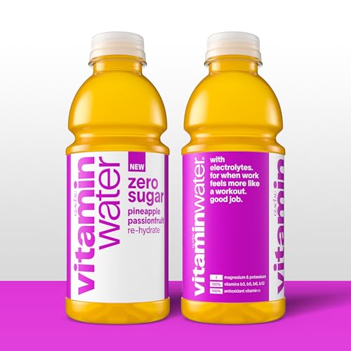 Image of vitaminwater Zero Sugar Pineapple Passionfruit Re-hydrate Nutrient Enhanced Water Bev. 20 oz. 12 pack