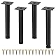 VINEST 4 STK Möbelfüße Schwarz, 20cm Füße Für Möbel, Verstellbare Beine Für Möbel, Wiederverwendbar Möbelfüsse Metall Mit Schrauben Für Sofa Tisch Stuhl Schreibtisch Schränke