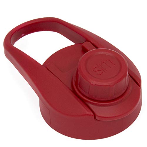 Simple Modern Chug Sports Lid - Fits All Summit and Hydro Flask Wide Mouth Water Bottle Sizes - Leak Proof Handle Cap for 10, 12, 14, 16, 18, 20, 22, 24, 32, 40, 64 & 84 oz Cherry