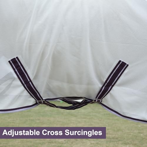 Sábanas para caballos con protección UV LEAFOREST malla transpirable verano cuello estándar 72 5