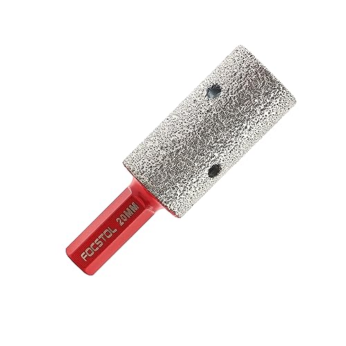 FOCSTOL Fraise Diamantée 20mm - Foret Diamant avec Tige Hexagonale pour Agrandir Façonner Meuler et Biseau Arrondi Trous Existants Dans Carrelage Porcelaine Céramique Granit Marbre