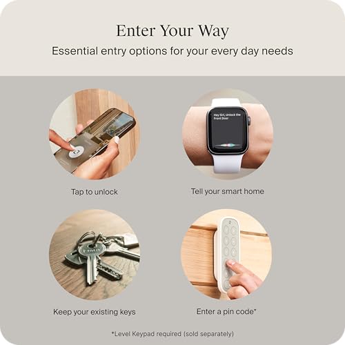 Image of Level Bolt Smart Deadbolt - Make Your Lock Smart Without Changing Keys or Hardware - Matter-Over-Thread - Keyless & Remote Access via Apple, Alexa, Google Home, SmartThings