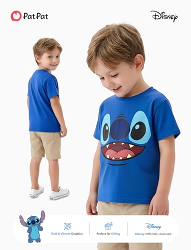 Disney Lilo & Stitch Baby Boys Short Sleeve T-Shirt 3 Pack Girls Tee Shirt Infant Cotton Graphic Top Going Out Apparel Outfit Child Athletic Playwear Sports Cloth Jersey Black+Gray/Blue/White 2 Year - image 4