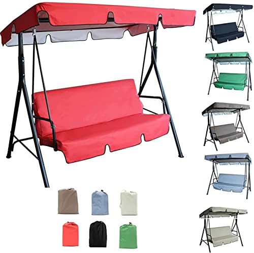 Bturyt Swing Canopy Replacement 3 Seater, Patio Swing With Canopy & Replacement Swing Seat,Waterproof Top Cover Set Swing Chair Awning Glider Swing Cover Porch Swing Cover #TOP1