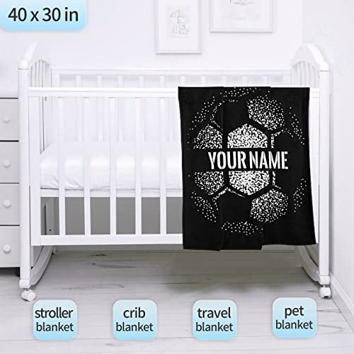 Personalized Soccer Blanket With Name Customized Blanket With Text Good Soccer Gift For Girl Boy, Soft And Comfortable, 60" X 50" For Teen #TOP4