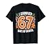 I Survived 67 Days of School Christmas Candy Cane Six Seven T-Shirt