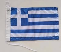 Griechenland Bootsflagge 20 x 30 cm. Stoffgewicht – bedruckt, robust mit Strick und Schlaufe nautisch Flagge von, 20 x 30 cm (Griechenland)