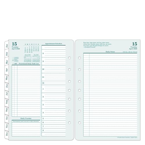 FranklinCovey - Original Two Page Per Day Ring-Bound Planner (Jan 2026 - Dec 2026 Classic)