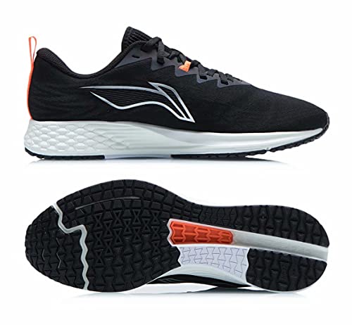 Li-Ning Basic Racing Running Shoes Men Running Shoes Light Weight Breathable Sport Shoes Black Armr003-5H Us 8.5 #TOP3