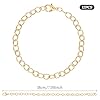 12 Pieces Gold Plated Chain Bracelets Gold Charm Bracelet Alloy Bracelet Link Chains DIY Charm Bracelet Chains Lobster Clasp Link Chain Bracelets for Men Women DIY Jewelry Bracelet Making Supplies #2
