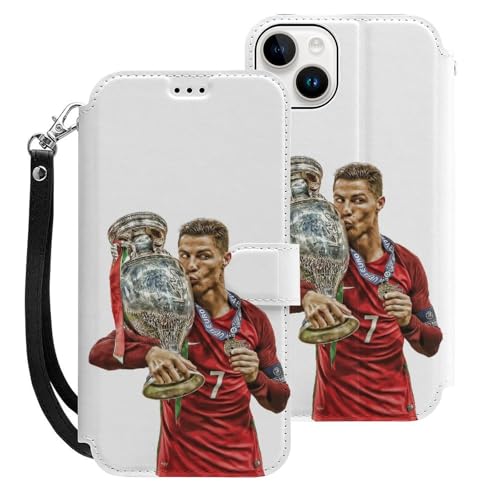 iPhone 15 Plus用 ケース 手帳型 クリスティアーノ・ロナウド Iphone15用カバー アイフォン15 用 ケース スマホケース おしゃれ 人気 財布型 PUレザー 携帯カバー カード収納 スタンド機能