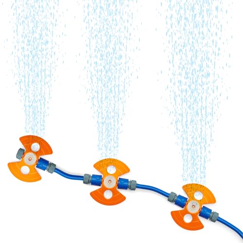 Plum Play Kids Outdoor Water Play Equipment - Outside Water Play Sprinklers, Toddler Outdoor Toys, Sturdy Backyard Activities, Summer Toys for Kids, Fun Games, 3 Years and Up (Jet Set)