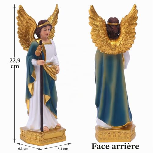 Statue archange Raphaël figurines catholiques art religieux chrétien pour maison et église - 3