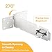 2 Pcs Door Locks Hasp Latch, 5 Inch Stainless Steel Safety Packlock Clasp, Extra Thick Hinge Lock with Screws, Brushed Finish, for Gate, Cabinet, Closet, Shed (5 INCH)
