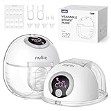 Nuliie Milchpumpe Elektrisch tragbare (2 Packs, Perlweiß)