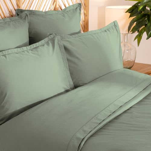 Percale de coton 80 fils Atmosphera, parure de lit Landiha haut de gamme - 4