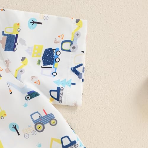 Image of CIYCUIT Toddler Baby Boys Shorts Set Short Sleeve Button Down Shirt + Shorts Pants 2 Pieces Summer Print Clothes Outfits