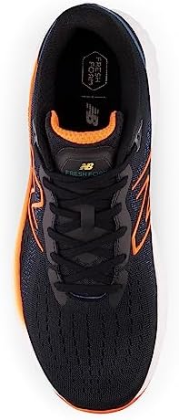 New Balance Men's Fresh Foam EVOZ V2 Running Shoe, Black/Blaze Orange/Dark Moonstone, 10 | Image 3