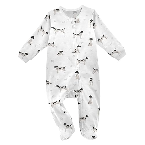 Image of Nnamluu Baby Rompers, Baby Clothes, Cotton Outfits Jumpsuits, Infants, Dogs Pattern, 0-24 Months