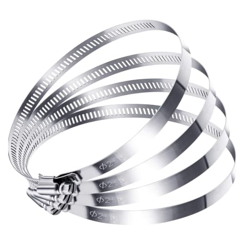 Image of Boao Adjustable 304 Stainless Steel Duct Hose Clamp, 14 Inch