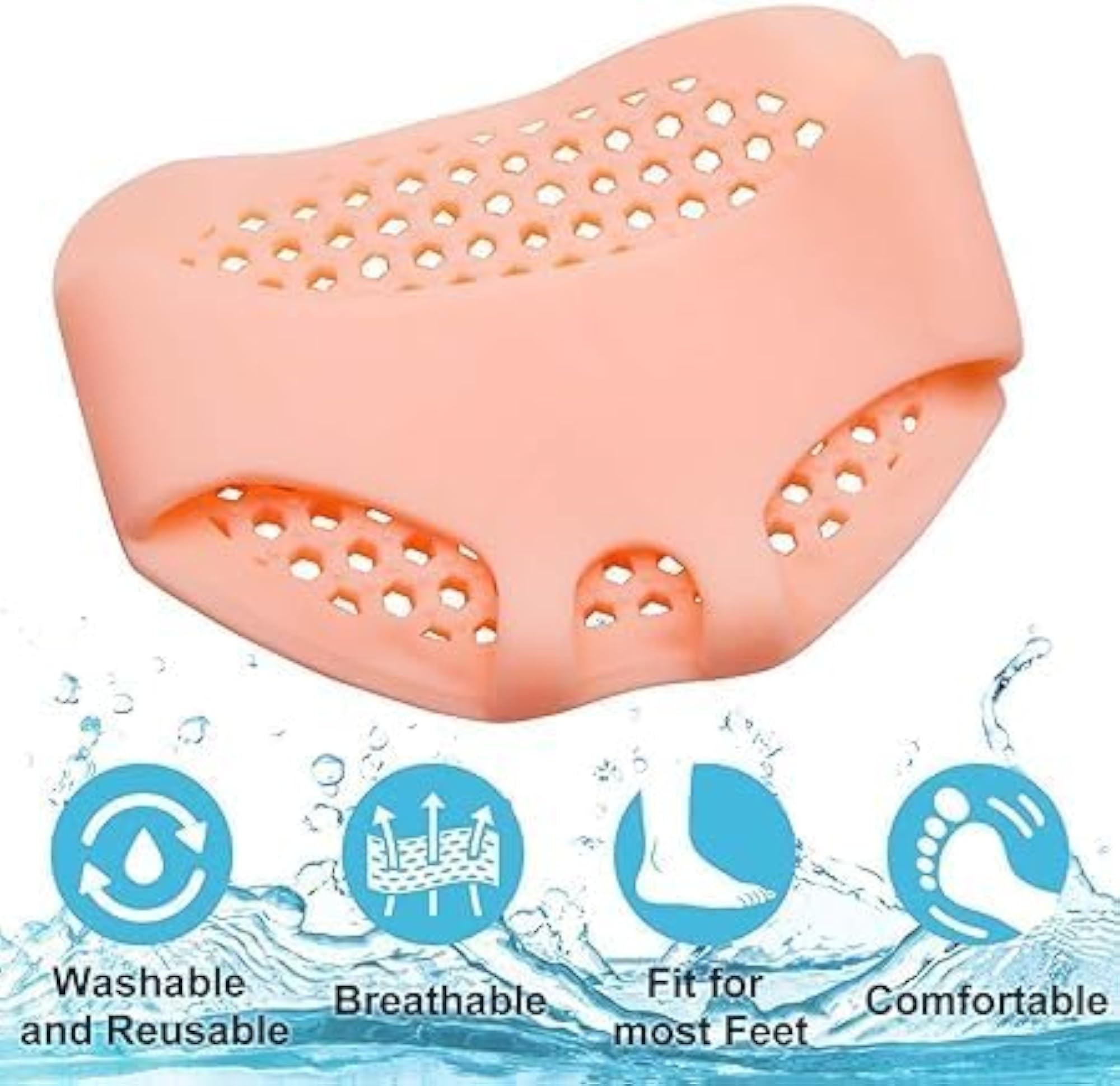 Silicone Gel Half Toe Sleeve Socks for Pain Relief