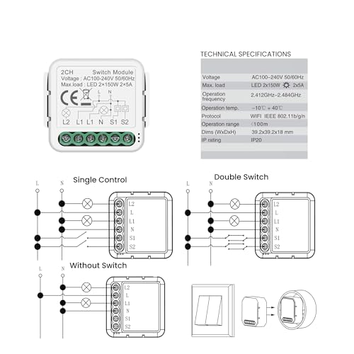 Variateur LED contrôleur bidirectionnel et module de commutation 3CH 240V