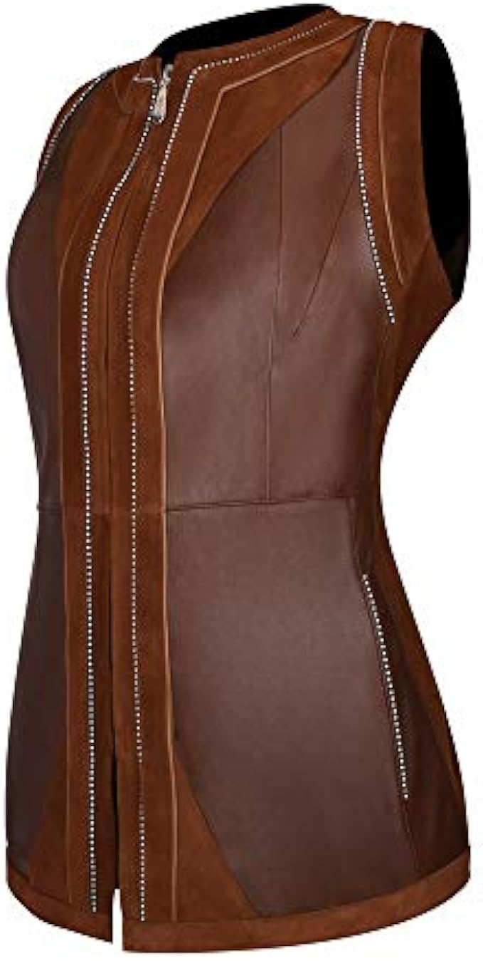Cuadra Women's Western Chic Vest in Genuine Leather