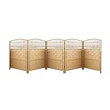 Realizzato a mano: questo divisorio presenta una struttura in legno massello e rattan di carta intrecciata a mano. La tessitura fine crea una trama unica, mentre il design aperto consente la circolazione naturale della luce e dell'aria, rendendolo un elemento decorativo e un pratico divisorio per il tuo soggiorno o camera da letto. Perfetto per aggiungere eleganza e funzionalità al tuo spazio.
