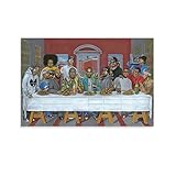 LINGXU Rap Singer Hip Hop Star's Funny Last Supper Painting Poster Dekorative Malerei Leinwand Wandkunst Wohnzimmer Poster Schlafzimmer Malerei 30x45 cm