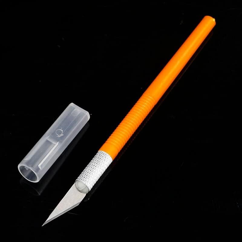 10Pcs Scalpel Knife Tools Kit Non-Slip Blades Engraving Knife Mobile Mobile Phone Film Paper Cut Handicraft Carving Tools - (Color: 4)