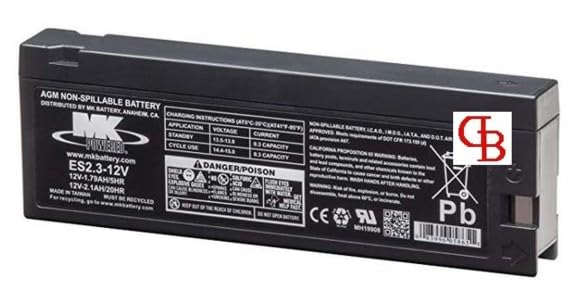 MK2.3-12 ES2.3-12 Batteria 12 Volt 2.1 Ah 2 pz Originale