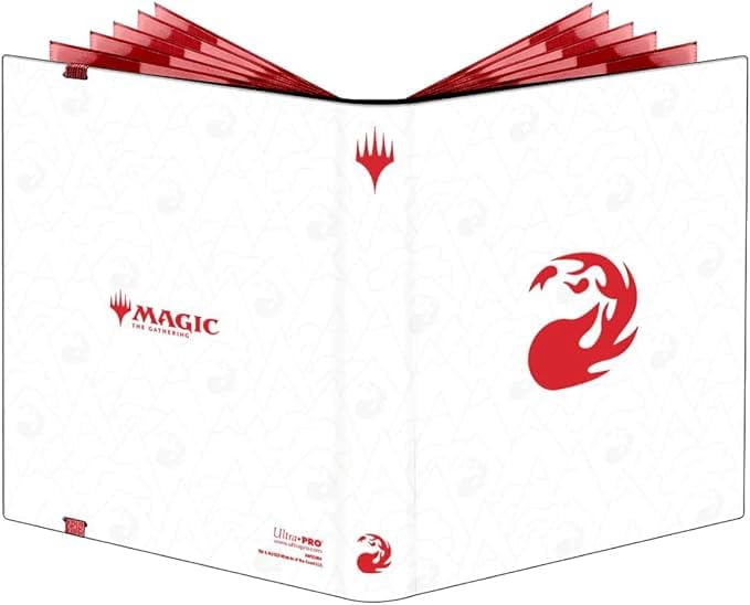 Image of Ultra PRO - Mana 8 9-Pocket PRO-Binder - Mountain for Magic: The Gathering, Holds & Protects 360 Standard Sized Cards, Collector's Edition Durable Trading Premium Leatherette Secure Pocket Binder