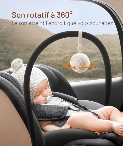 Dreamegg Lite 1, Machine à Bruit Blanc Bébé Portable avec Veilleuse, Blanc – vue 7
