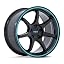 GLOSS BLACK W/ TEAL STRIPE