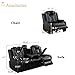 A Ainehome Luxury Living Room Furniture Set - Power Recliner Sectional Sofa and Loveseat Chair for House/Office (Black, Sofa + Chair)