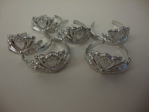 A 6 Pack of Doll Crowns in Silver Made to Fit the Barbie Doll