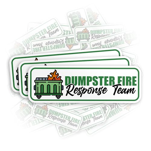 (3Pcs) Dumpster Fire Response Team Sticker Funny Quote This is Fine 2