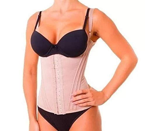 Cinta Modeladora 8 Barbatanas Colete Com Alça Para Postura (Bege, G)