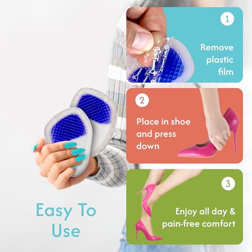 Image of Fierce! Gel Shoe Inserts for Women by Business Feet - Gel Insoles for Heels & Flats with Adhesive, High Heel Inserts, Foot Pads, Shoe Cushion Metatarsal Pads, Ball of Foot Cushions for Women Heels