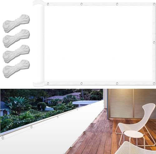 Toldo vela de sombra rectangular blanco de 95x160 cm con proteccion solar UV para pergola 2