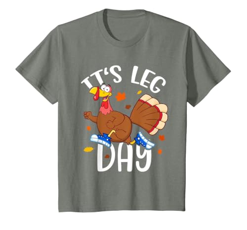 Turkey Trot Costume Kids Adults Thanksgiving Turkey Running T-Shirt, Youth, Olive Heather, 2T