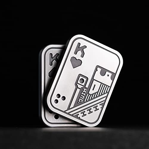 New Decompression Metal Poker Fidget_Slider，Manually Rotate Adult Office Decompression Toys To Relieve Pressure, Tabletop Toys For Adults, （Kk） #TOP1