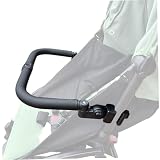 Barra paraurti per passeggino, maniglia impermeabile per passeggino ad angolo regolabile in pelle PU per bambini, accessorio per barra trasversale rimovibile per supporto e sicurezza, decorazione