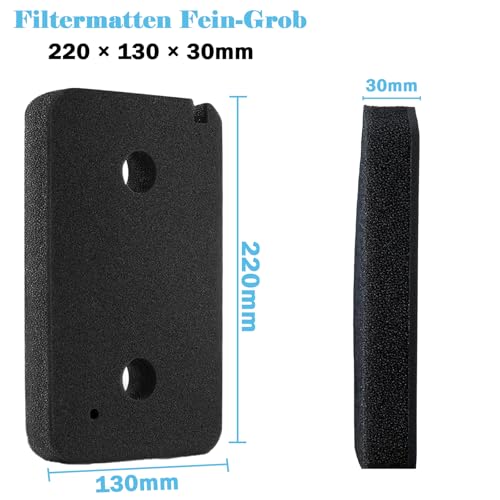 9499230 Trockner Filter Ersatz für Miele Edition 111 T8860WP T8861WP T8873WP Wärmepumpentrockner Schwammfilter Fein-Grob 220 x 130 x 30mm Sockelfilter Ersatzteile Ersatzfilter (4 Stück)