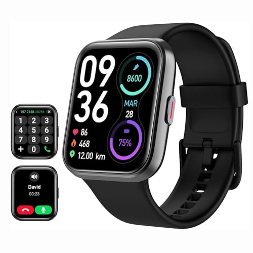 Tensky Reloj Inteligente Hombre con Llamadas y Voz de Alexa, Whatsapp Notificaciones, 1.85'...