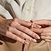KissYan Band Ring for Women, 14K Gold Plate Dainty Pave Teardrop or Circle CZ Eternity Bridal Wedding Promise Engagement Statement Ring Fashion Gifts(Style3,Size9)