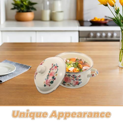 Pot Émail Rétro COLLBATH de Qualité Supérieure pour Bouillon Parfait - 4