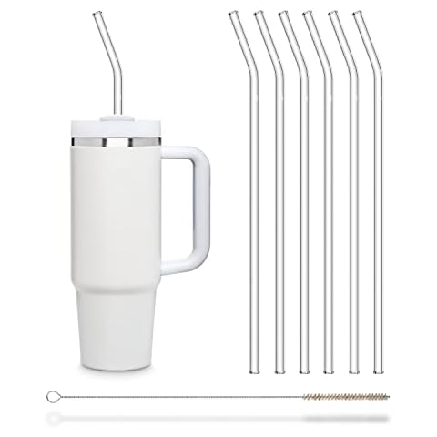 Pajitas de cristal reutilizables HALM – 6 unidades curvadas Cover